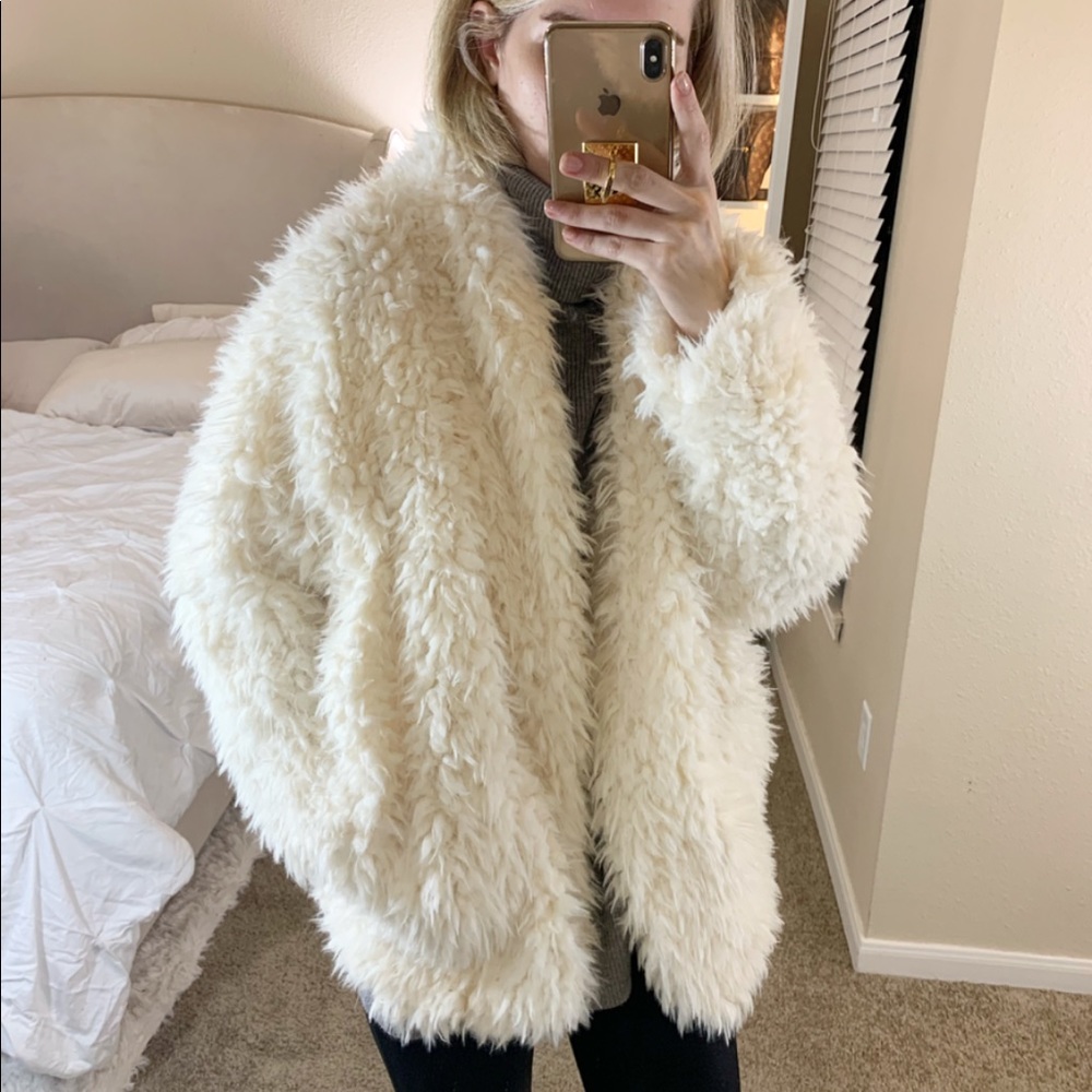 Express oversized fluffy coat
